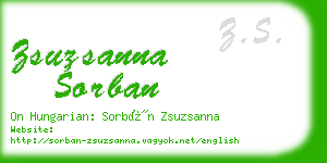 zsuzsanna sorban business card